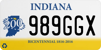 IN license plate 989GGX