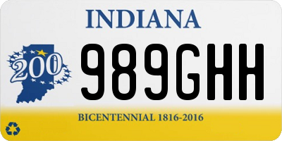 IN license plate 989GHH