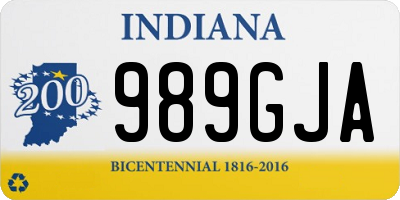 IN license plate 989GJA