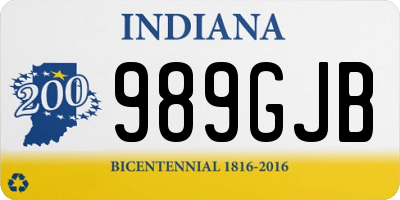 IN license plate 989GJB