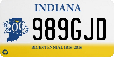 IN license plate 989GJD