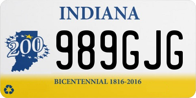 IN license plate 989GJG