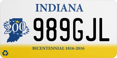 IN license plate 989GJL