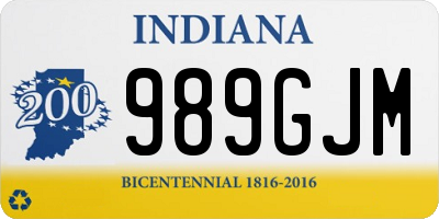 IN license plate 989GJM