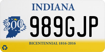 IN license plate 989GJP