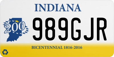 IN license plate 989GJR