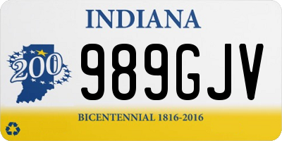 IN license plate 989GJV