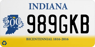 IN license plate 989GKB