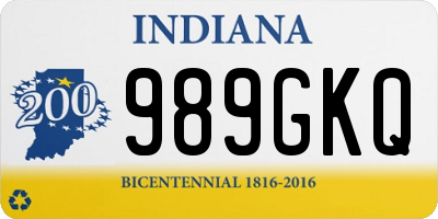 IN license plate 989GKQ