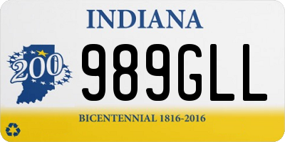 IN license plate 989GLL