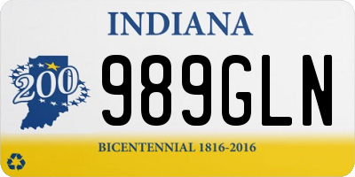 IN license plate 989GLN