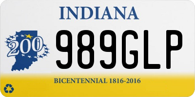 IN license plate 989GLP