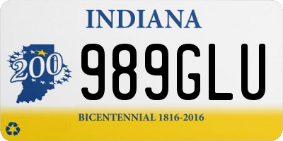 IN license plate 989GLU