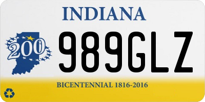 IN license plate 989GLZ