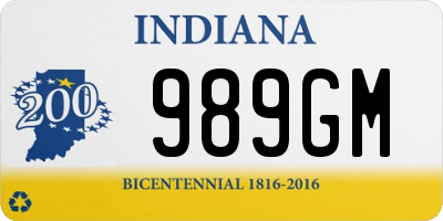 IN license plate 989GM