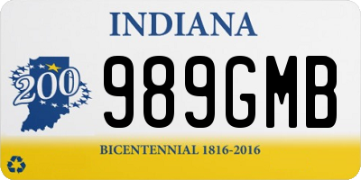 IN license plate 989GMB