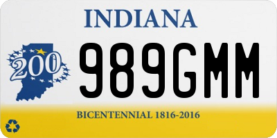 IN license plate 989GMM