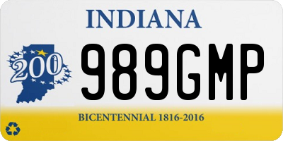 IN license plate 989GMP
