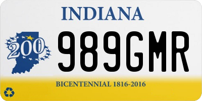 IN license plate 989GMR