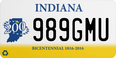 IN license plate 989GMU