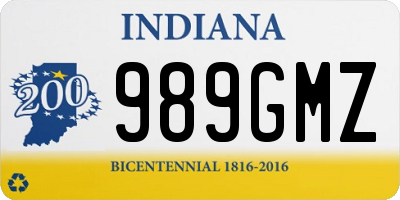 IN license plate 989GMZ