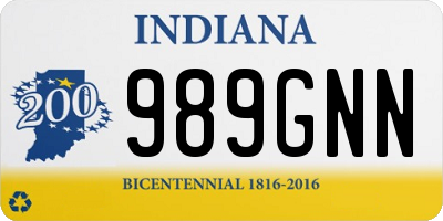 IN license plate 989GNN