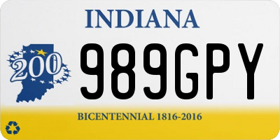 IN license plate 989GPY