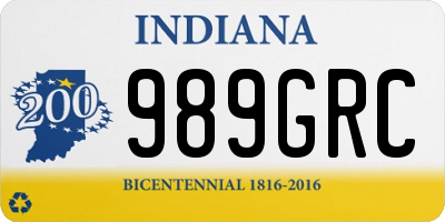 IN license plate 989GRC