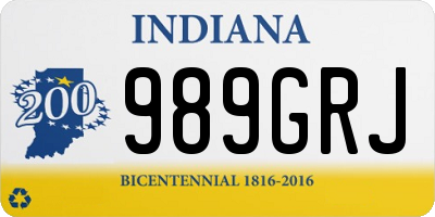 IN license plate 989GRJ