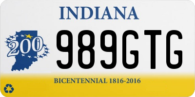 IN license plate 989GTG