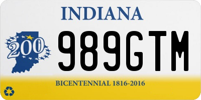 IN license plate 989GTM