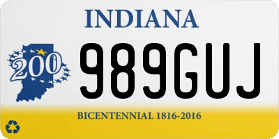 IN license plate 989GUJ