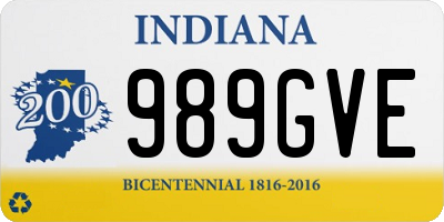 IN license plate 989GVE