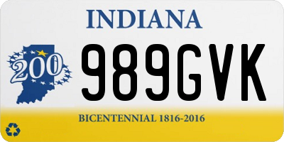 IN license plate 989GVK