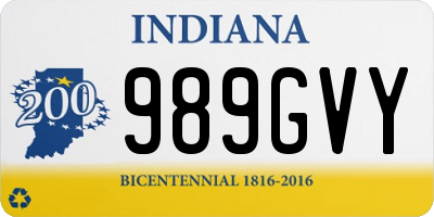 IN license plate 989GVY