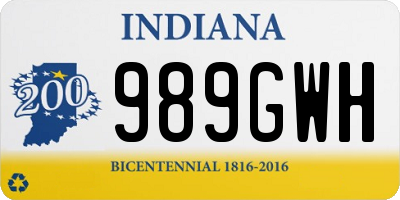 IN license plate 989GWH