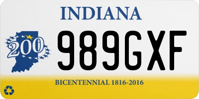 IN license plate 989GXF