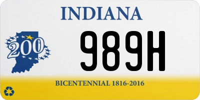 IN license plate 989H