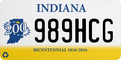 IN license plate 989HCG