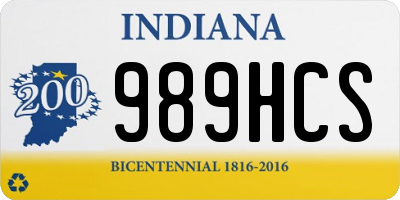 IN license plate 989HCS