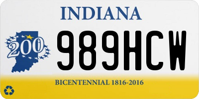 IN license plate 989HCW