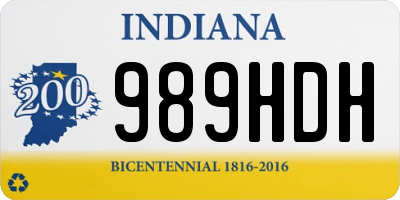 IN license plate 989HDH