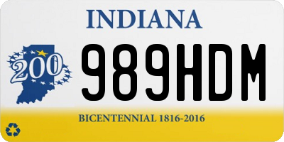 IN license plate 989HDM