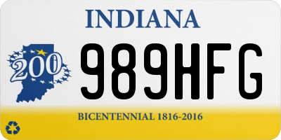 IN license plate 989HFG