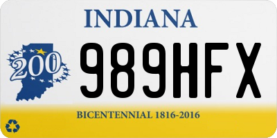 IN license plate 989HFX