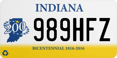 IN license plate 989HFZ