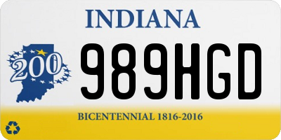 IN license plate 989HGD