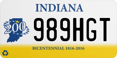 IN license plate 989HGT