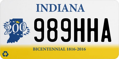 IN license plate 989HHA