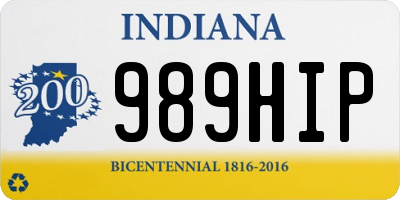 IN license plate 989HIP